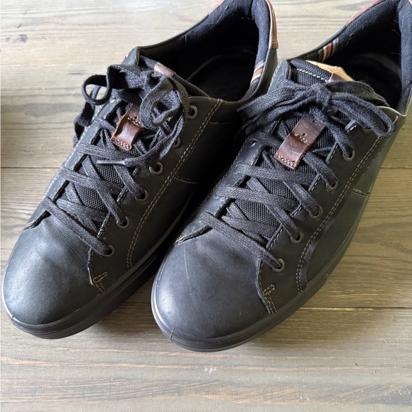 Ecco Other - Ecco Men's Black Leather Casual Sneakers